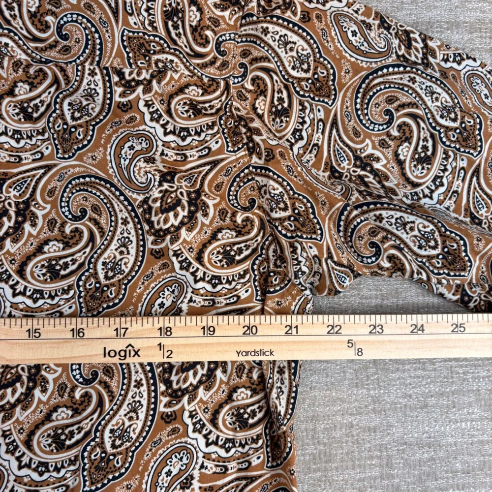 Cinch Paisley Button Down Shirt Mens XS Brown Long Sleeve EUC Western Cowboy
